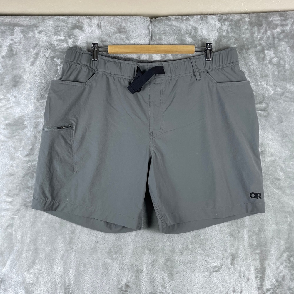 Outdoor Research Ferrosi Shorts Men XL Grey 7" Inseam Hiking Climbing Belted